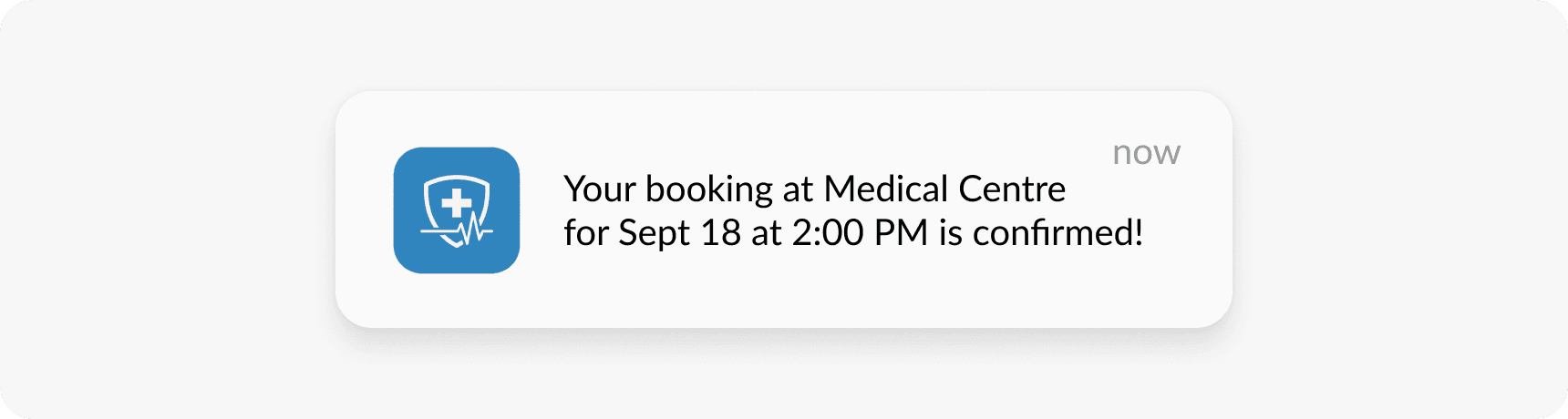 Booking confirmation transactional push notification